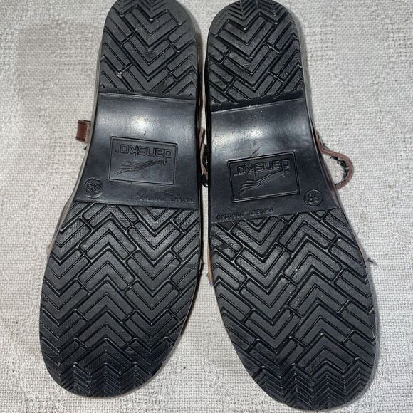 Dansko Women’s Work Mary Jane’s Size 38 U.S. 7 M Brown Leather Occupational - Picture 6 of 12
